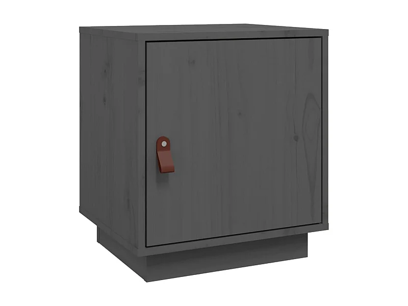 Clark Mills  Table de chevet Gris 40x34x45 cm Bois de pin massif