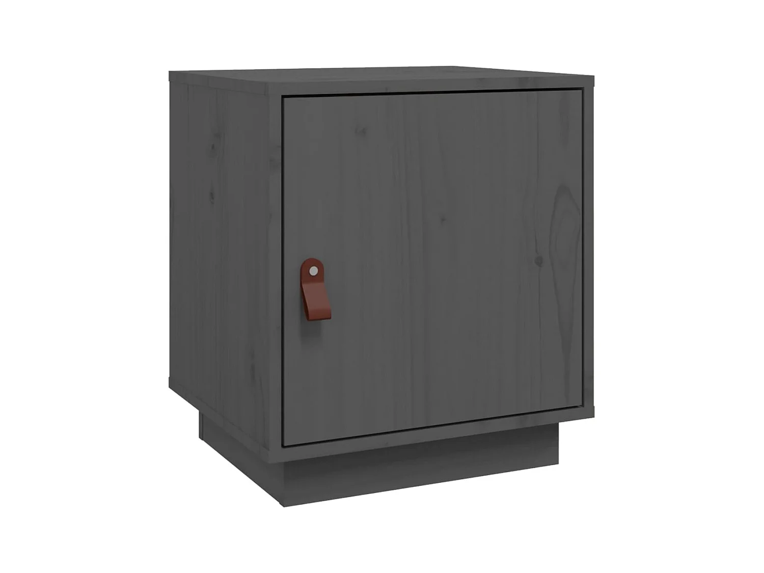 Clark Mills  Table de chevet Gris 40x34x45 cm Bois de pin massif