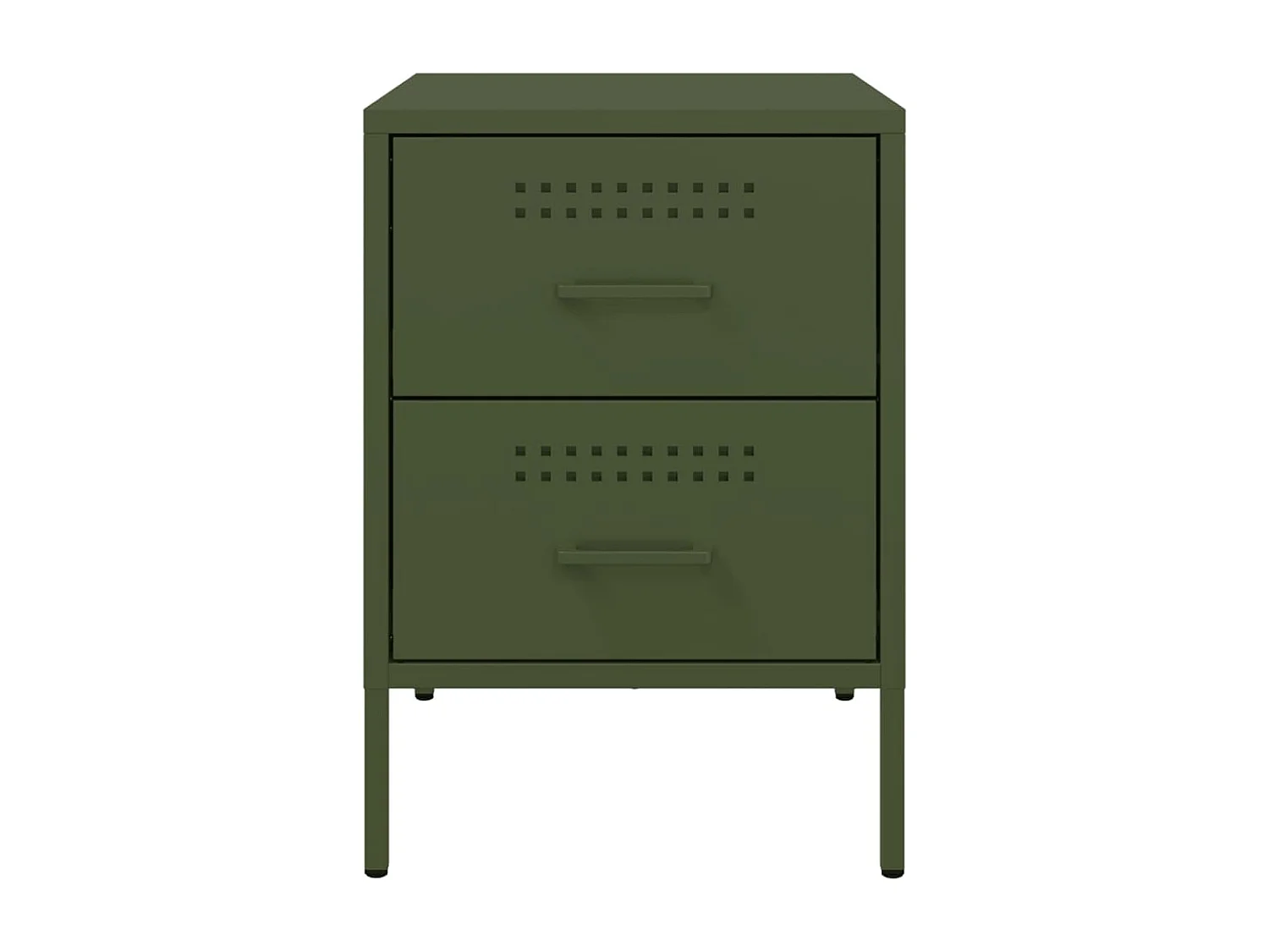 Lucille  Tables de chevet 2 pcs vert olive 36x39x50,5 cm acier