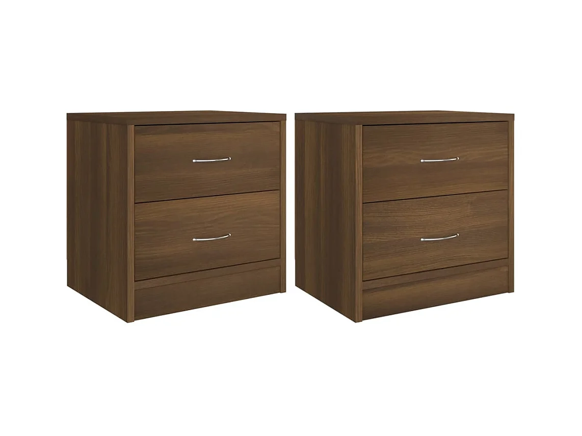 Wytse  Comodini 2pz Rovere Marrone 40x30x40 cm in Truciolato