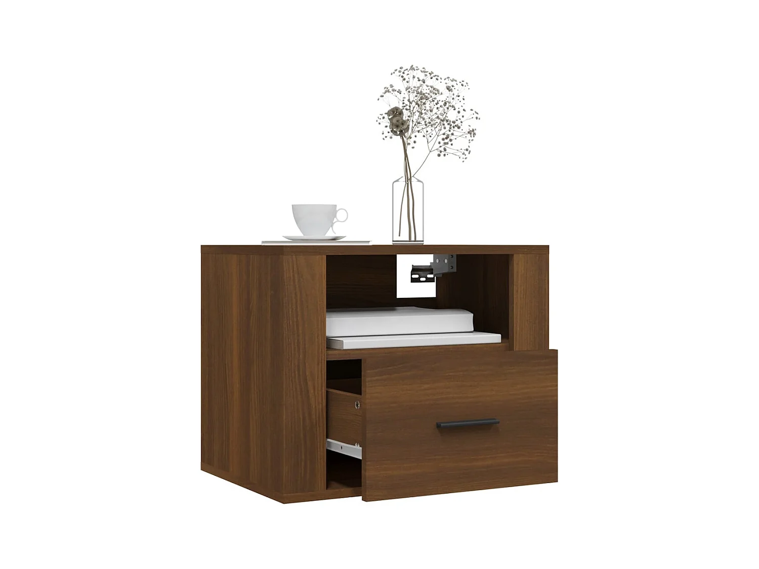 Pyren  Tables de chevet murales 2 pcs Chêne marron 50x36x40 cm