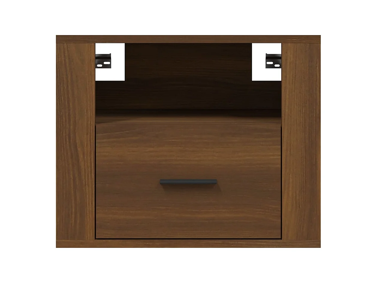 Pyren  Tables de chevet murales 2 pcs Chêne marron 50x36x40 cm