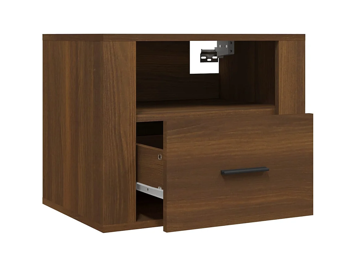 Pyren  Tables de chevet murales 2 pcs Chêne marron 50x36x40 cm