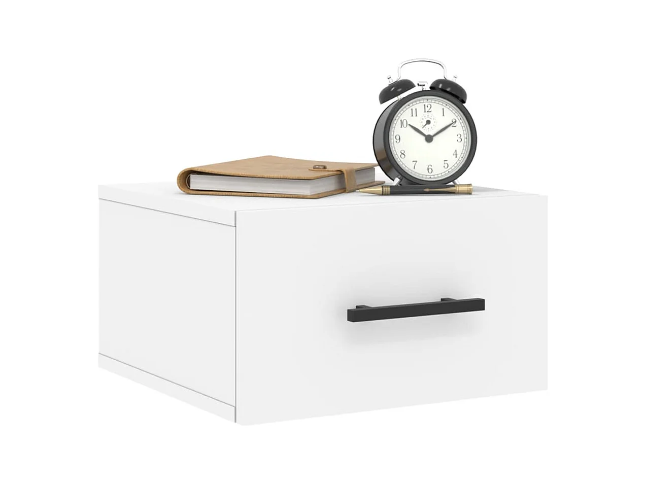 Evelyn Marie  Table de chevet murale blanc 35x35x20 cm