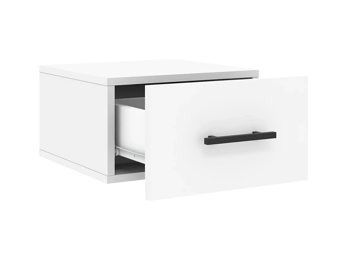 Evelyn Marie  Table de chevet murale blanc 35x35x20 cm