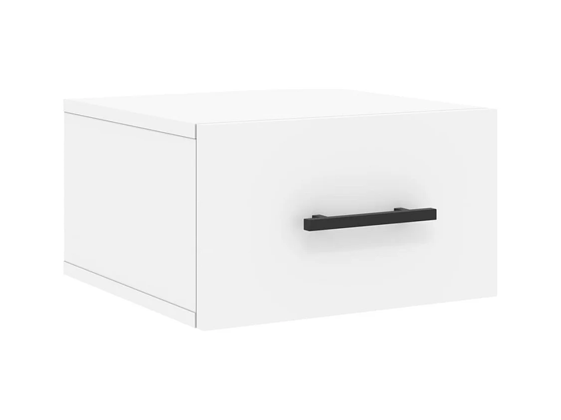 Evelyn Marie  Table de chevet murale blanc 35x35x20 cm