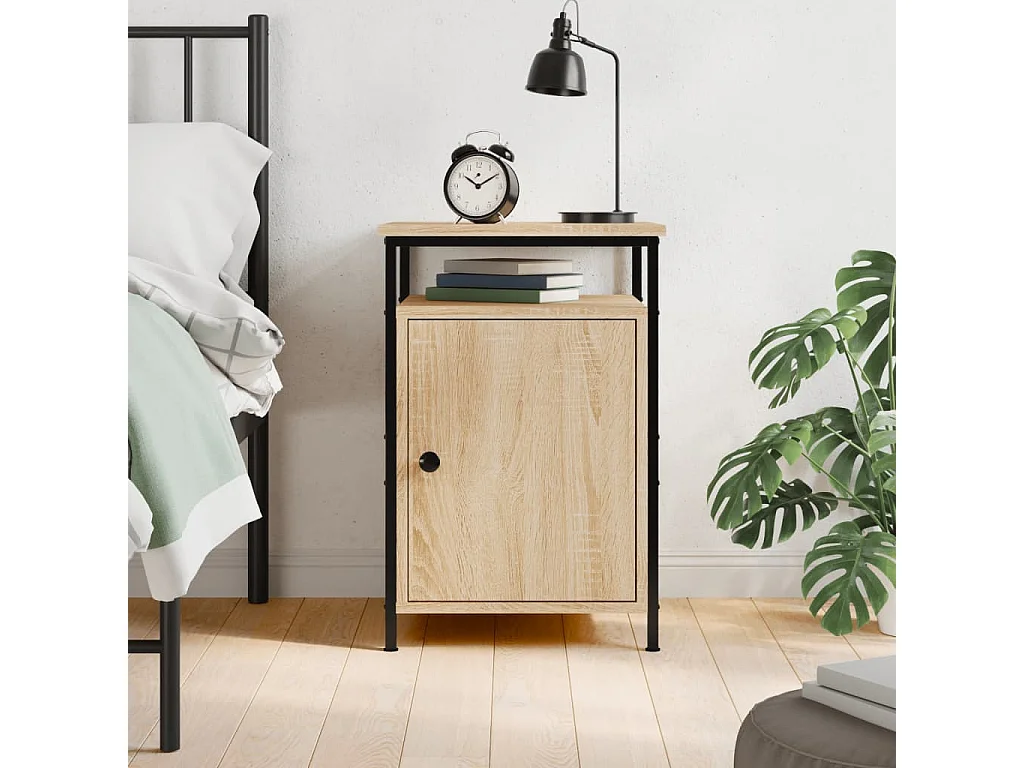 Jalindra  Nachttisch Sonoma-Eiche 40x42x60 cm Holzwerkstoff