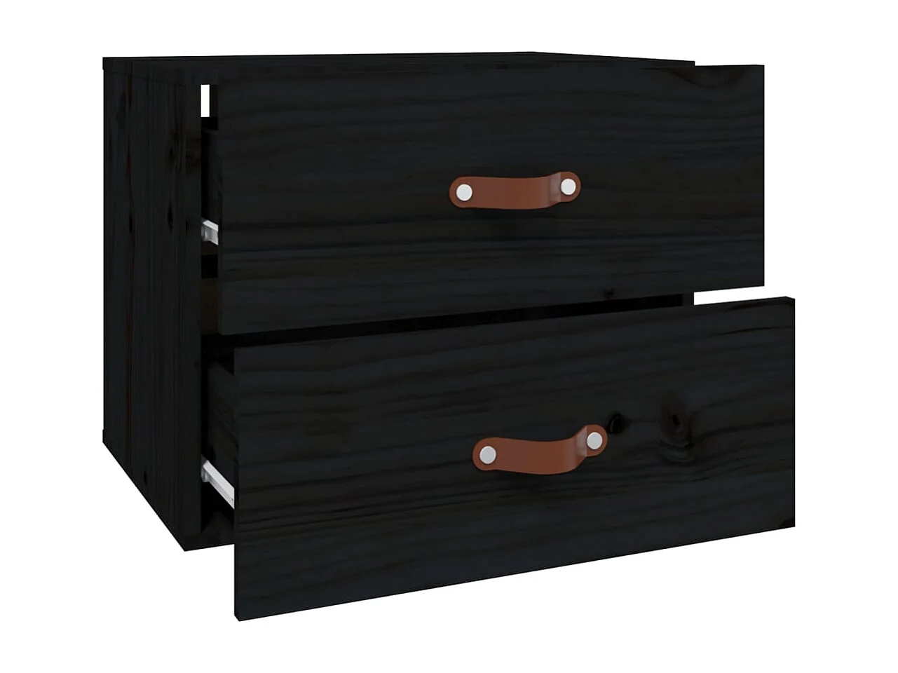 Elmont  Table de chevet murale Noir 50x36x40 cm