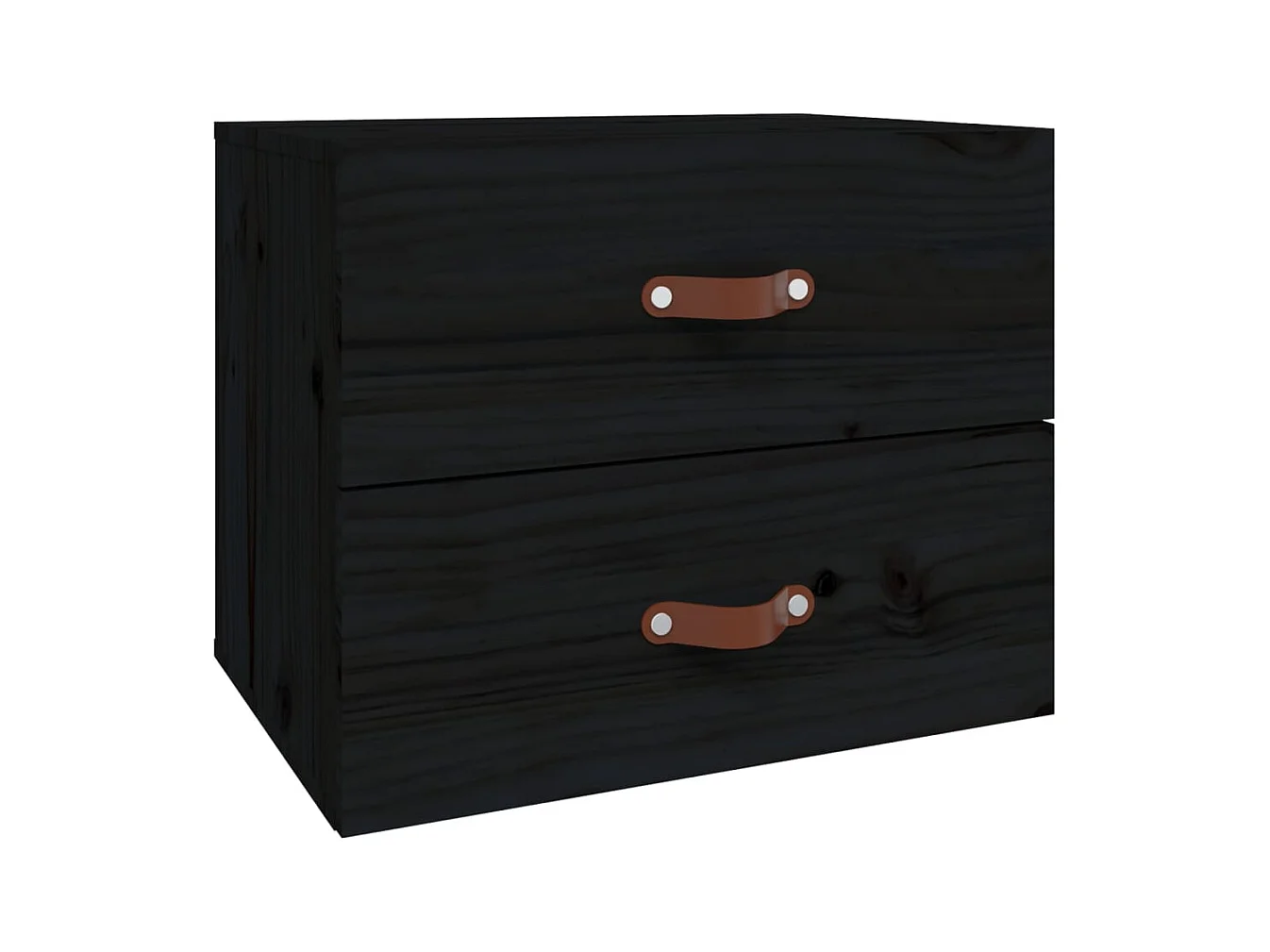 Elmont  Table de chevet murale Noir 50x36x40 cm