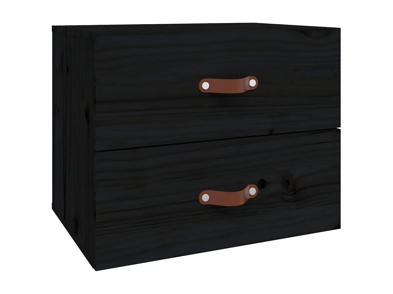 Elmont  Wand-Nachttisch Schwarz 50x36x40 cm