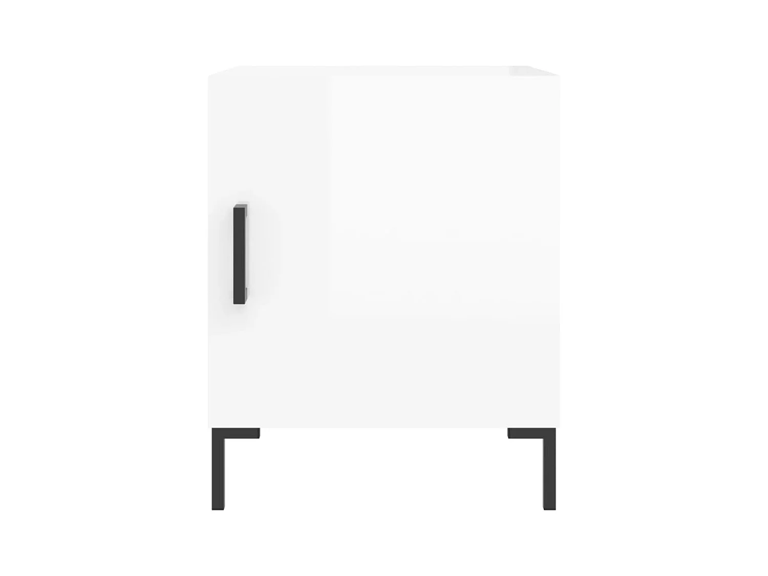 Emarente  Tables de chevet 2 pcs blanc brillant 40x40x50 cm