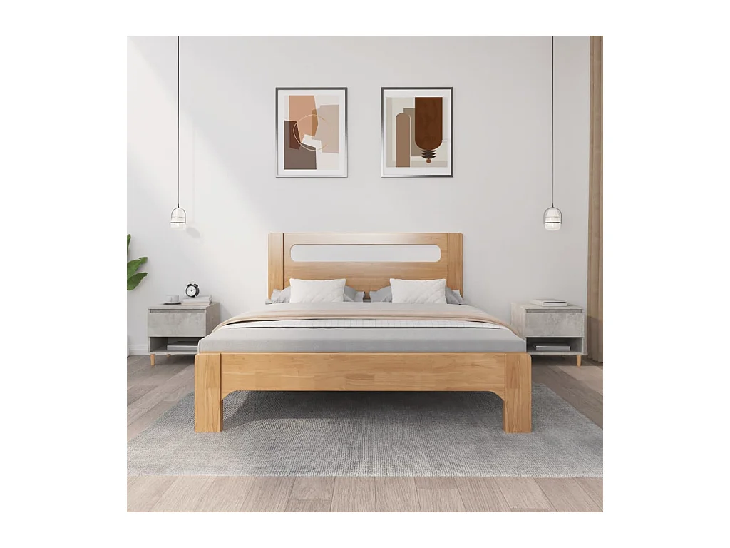 Galorn  Tables de chevet 2 pcs Gris béton 50x46x50 cm Bois d’ingénierie