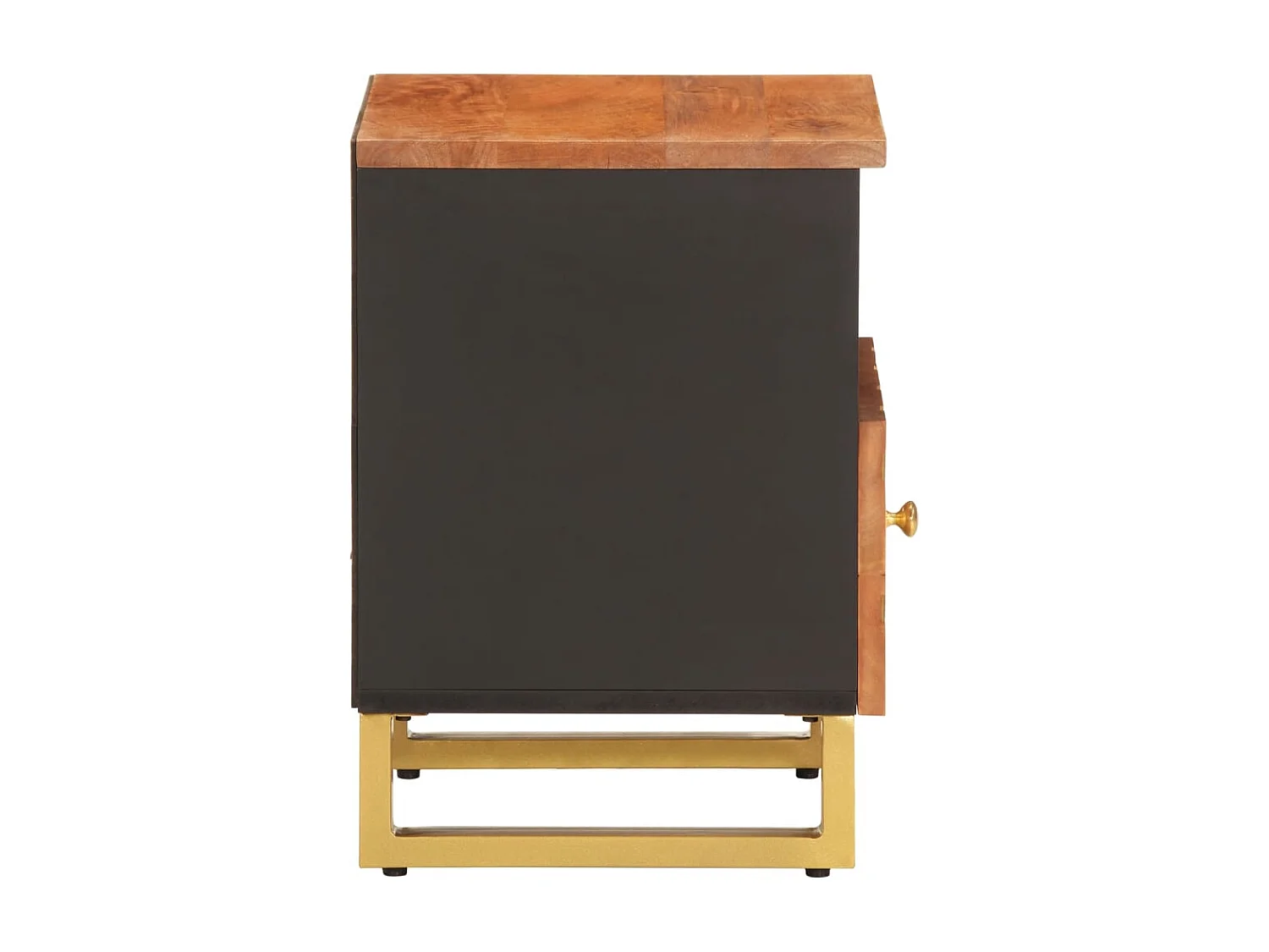 Ilari  Table de chevet marron et noir bois de manguier solide