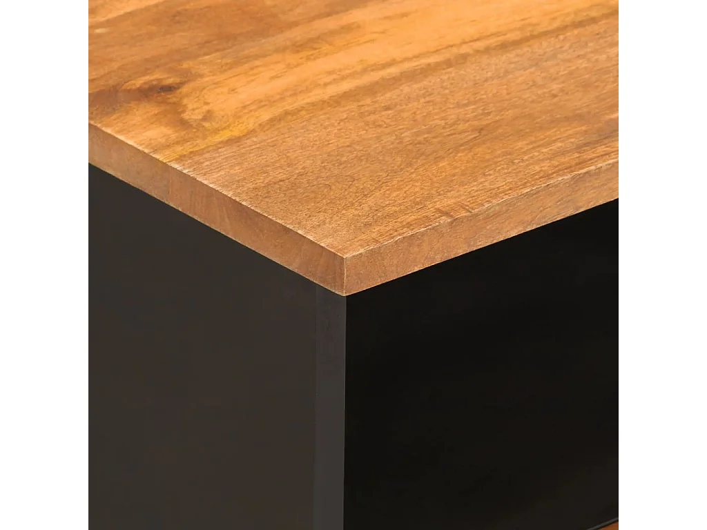 Ilari  Table de chevet marron et noir bois de manguier solide