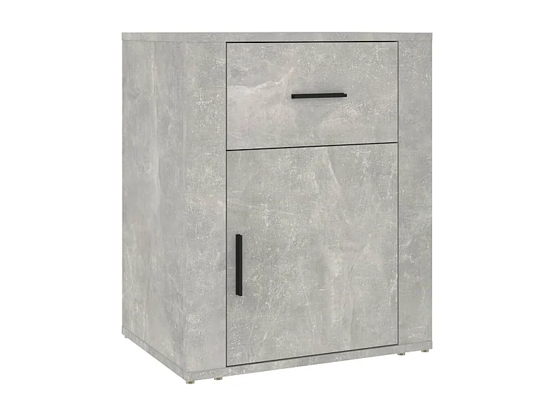 Arkport  Table de chevet Gris béton 50x36x60 cm Bois d'ingénierie