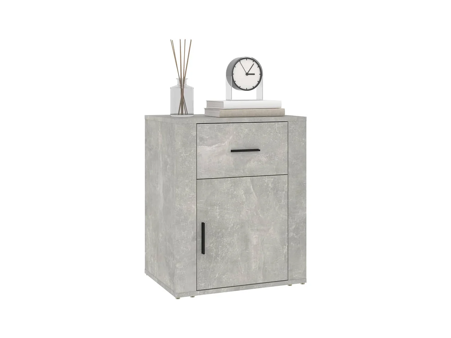 Arkport  Table de chevet Gris béton 50x36x60 cm Bois d'ingénierie