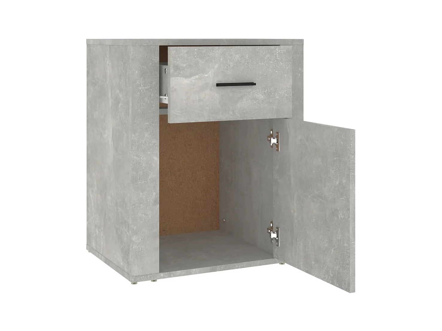 Arkport  Table de chevet Gris béton 50x36x60 cm Bois d'ingénierie