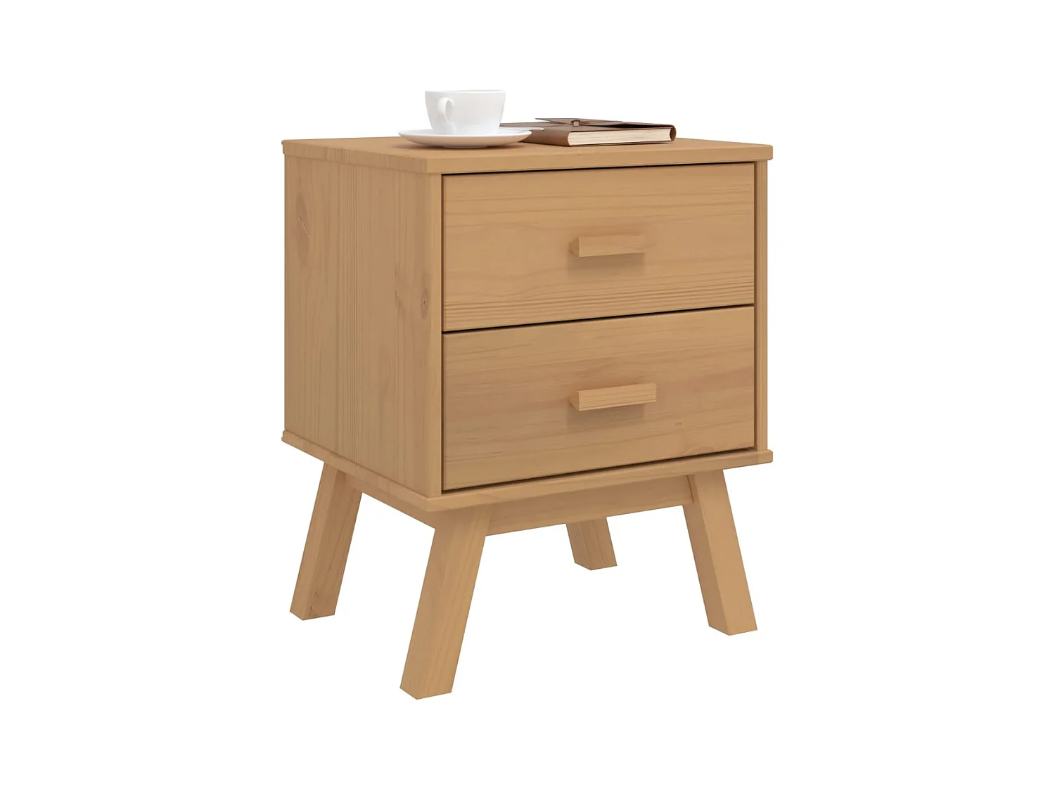 Felicity  Table de chevet OLDEN marron bois de pin solide