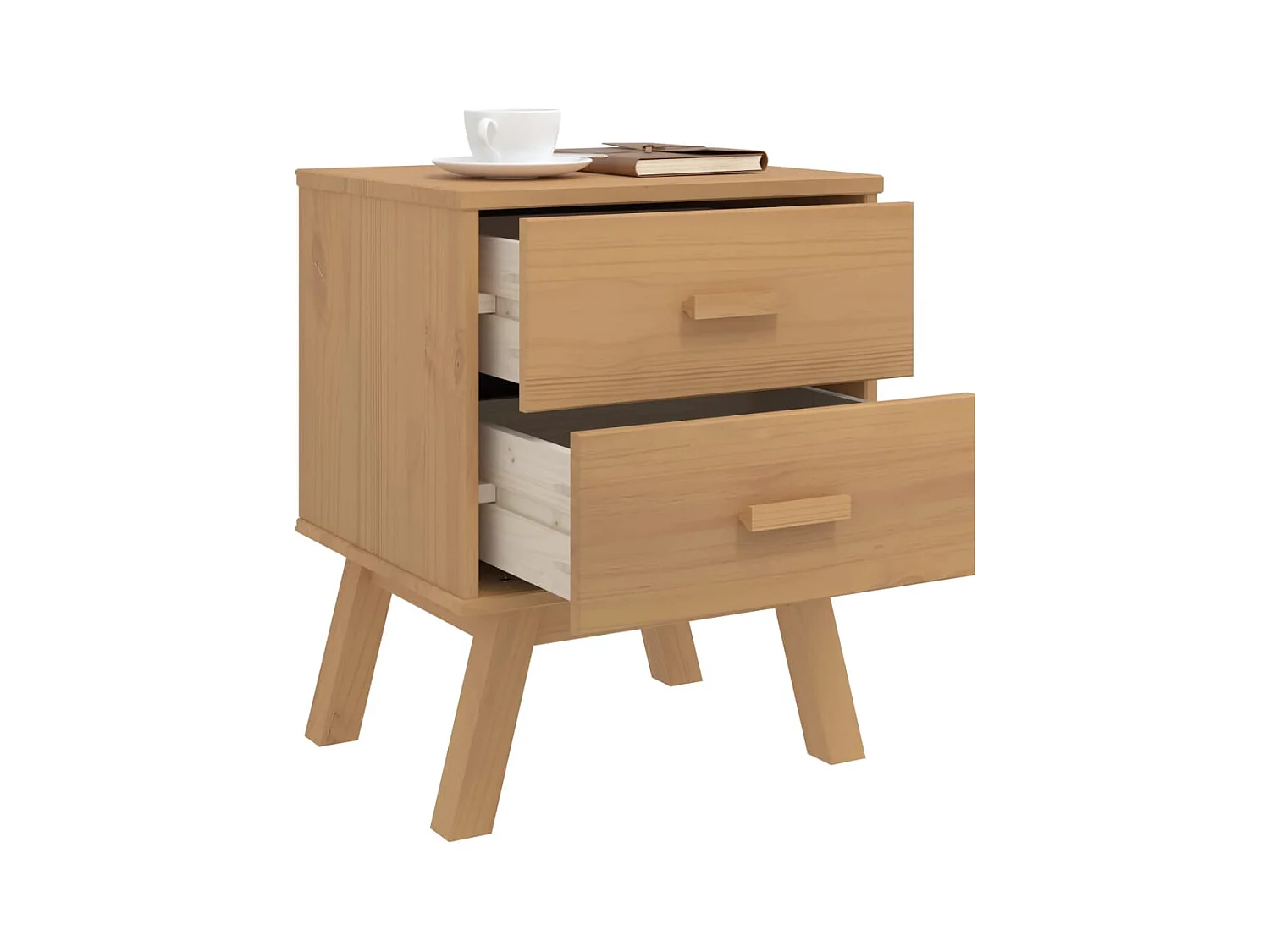 Felicity  Table de chevet OLDEN marron bois de pin solide