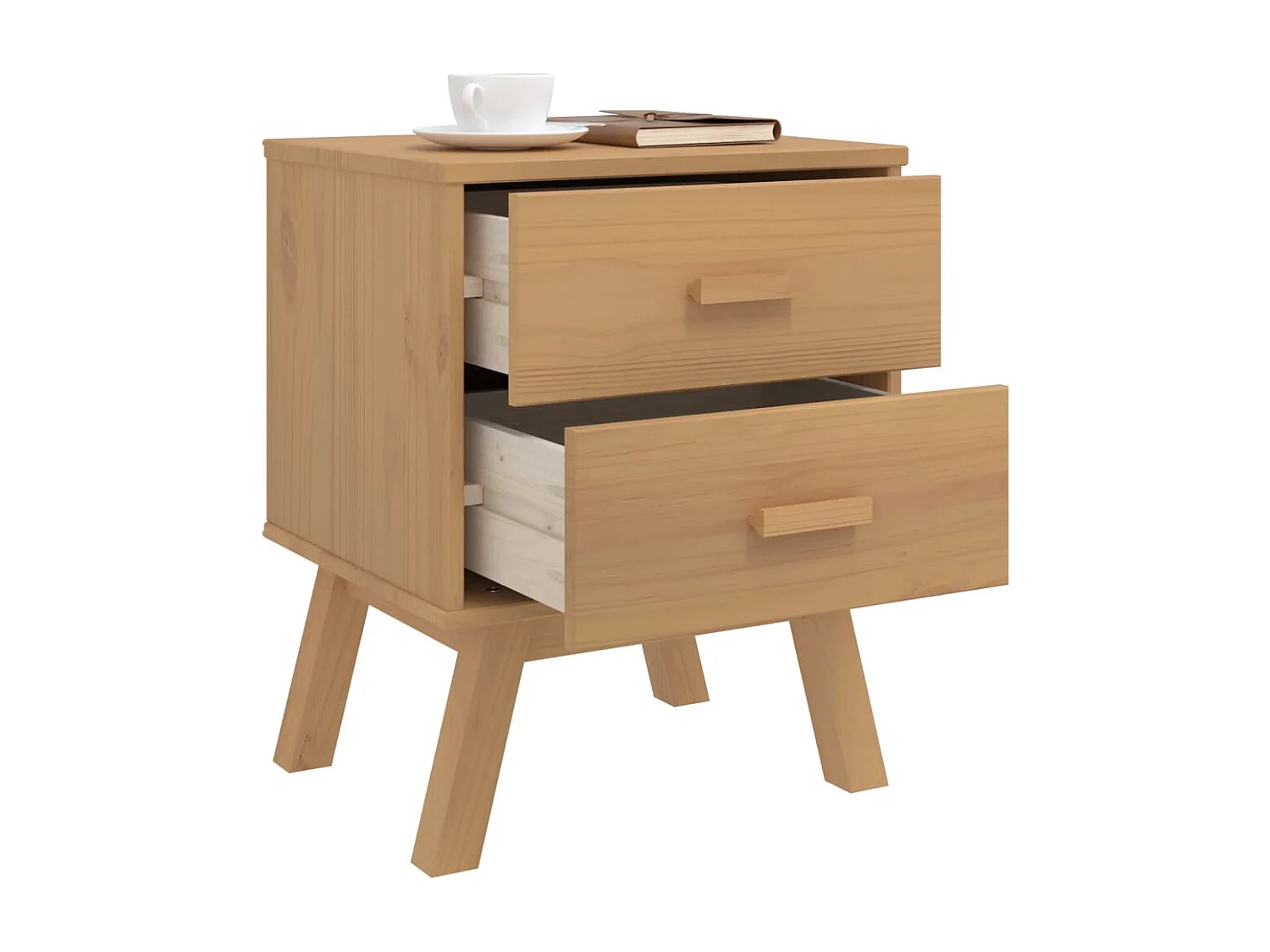 Felicity  Table de chevet OLDEN marron bois de pin solide