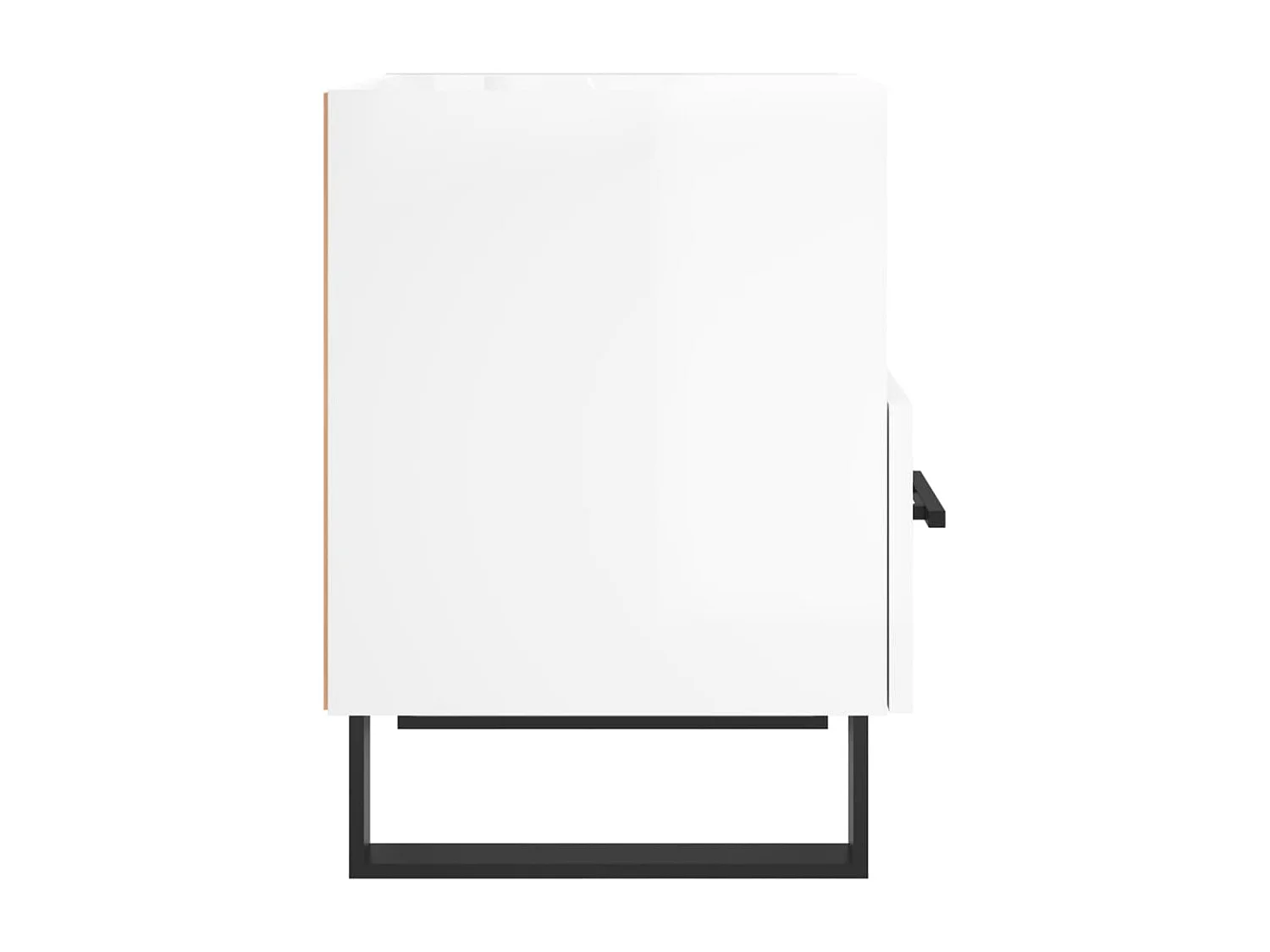 Bruni  Tables de chevet 2 pcs blanc brillant 40x35x47,5 cm