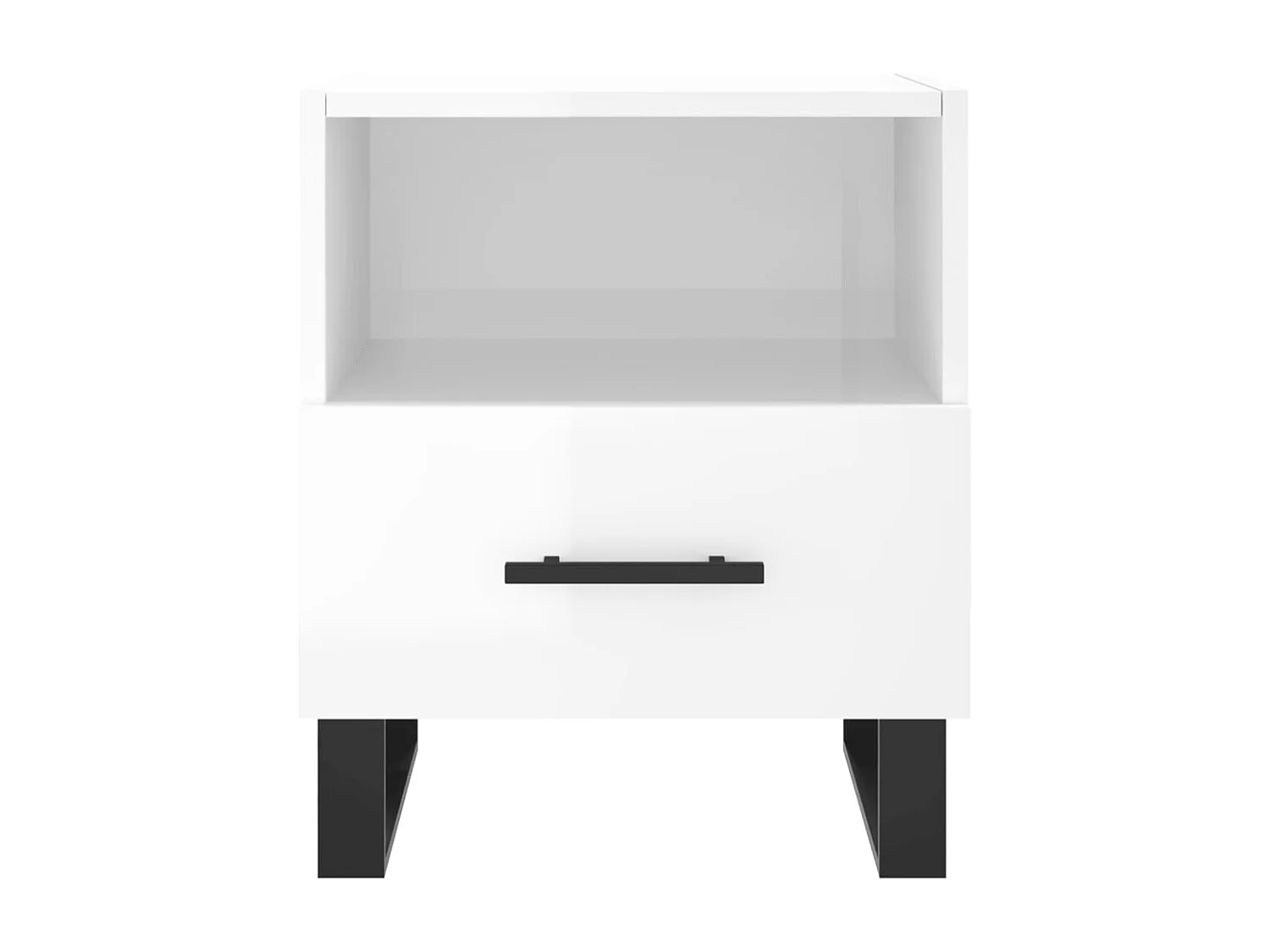 Bruni  Tables de chevet 2 pcs blanc brillant 40x35x47,5 cm