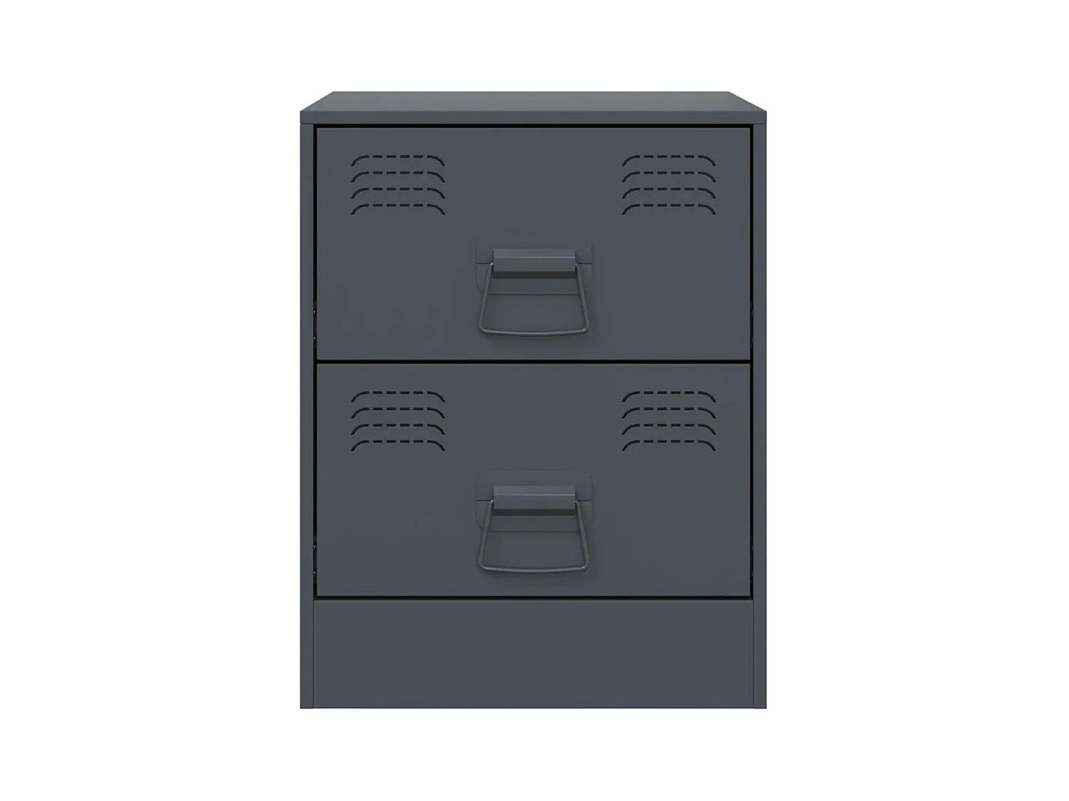 Groton  Tables de chevet 2 pcs anthracite 34,5x39x44 cm acier