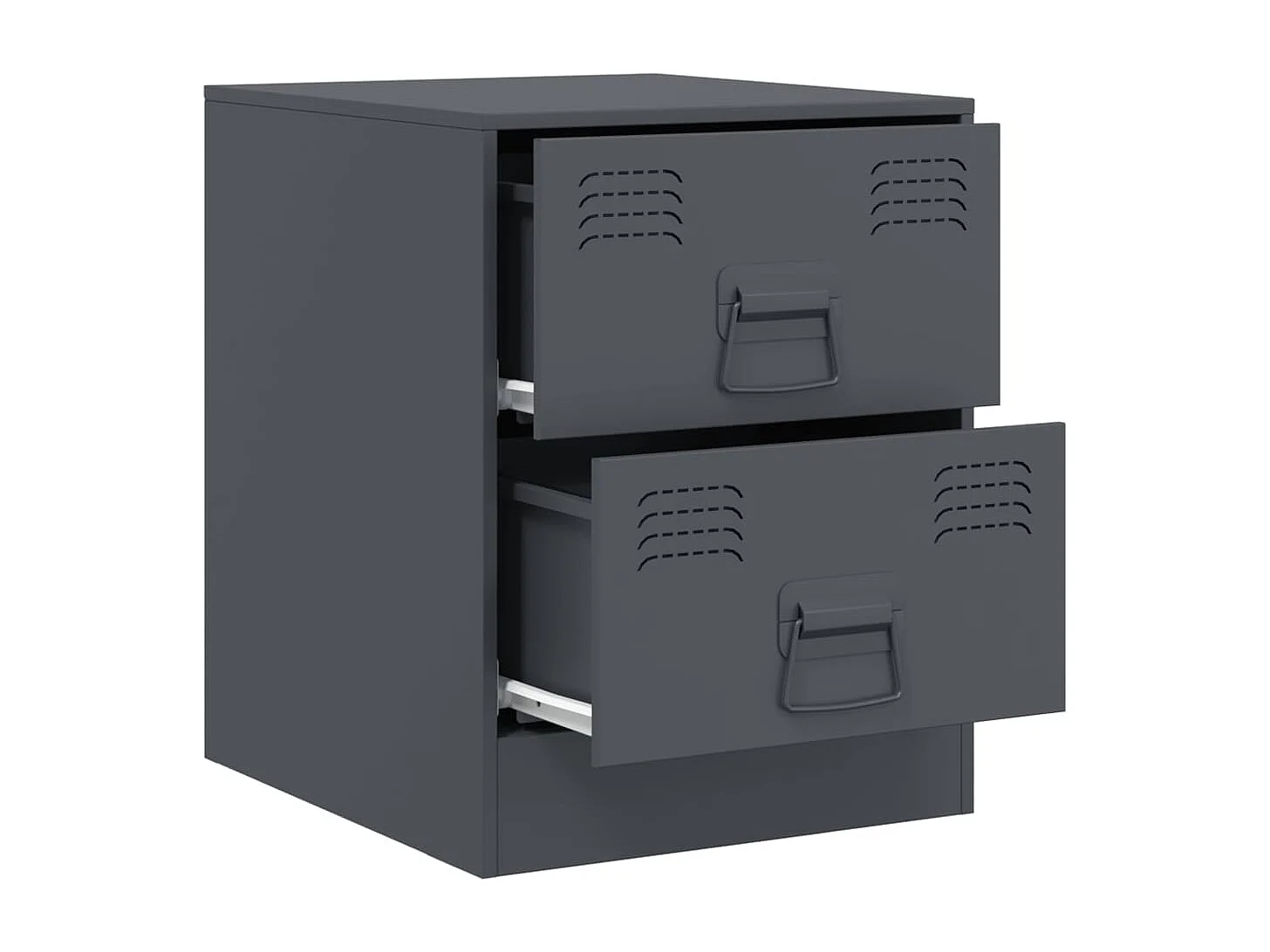 Groton  Tables de chevet 2 pcs anthracite 34,5x39x44 cm acier