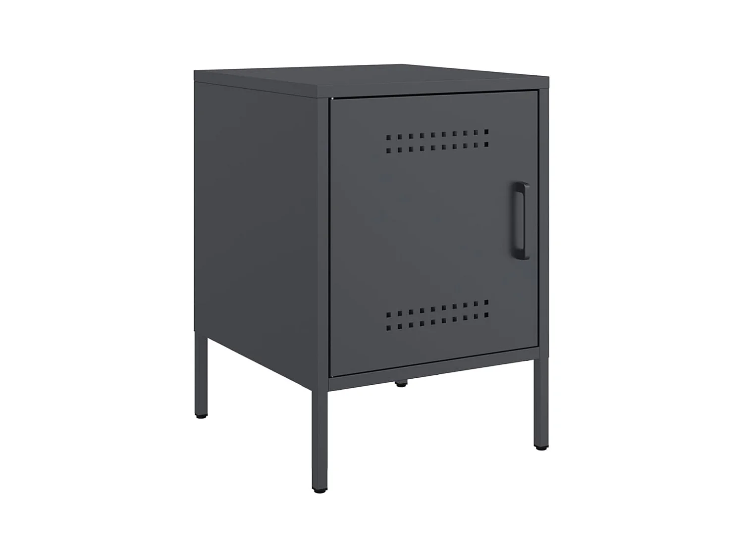 Adam Scott  Table de chevet anthracite 36x39x50,5 cm acier