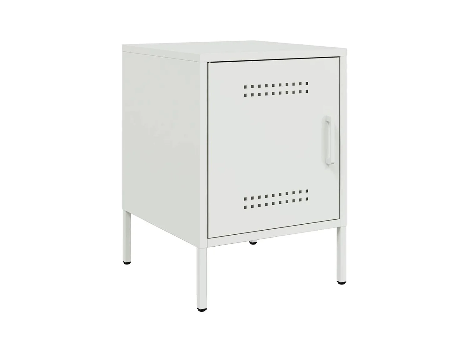 Adam Scott  Tables de chevet 2 pcs blanc 36x39x50,5 cm acier