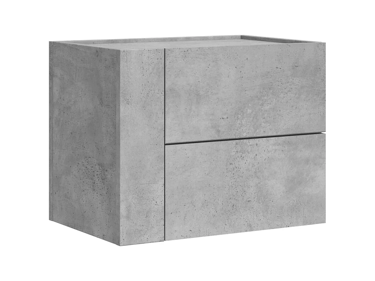 Dayton  Table de chevet murale gris béton 45x30x35 cm