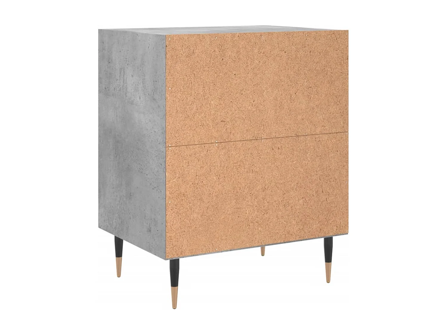 Oguz  Tables de chevet 2 pcs gris béton 40x30x50 cm bois d'ingénierie