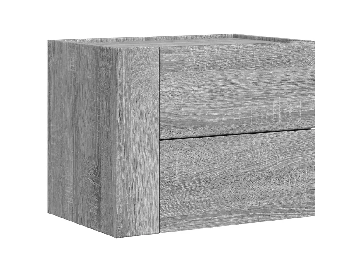 Dayton  Tables de chevet murales 2 pcs sonoma gris 45x30x35 cm