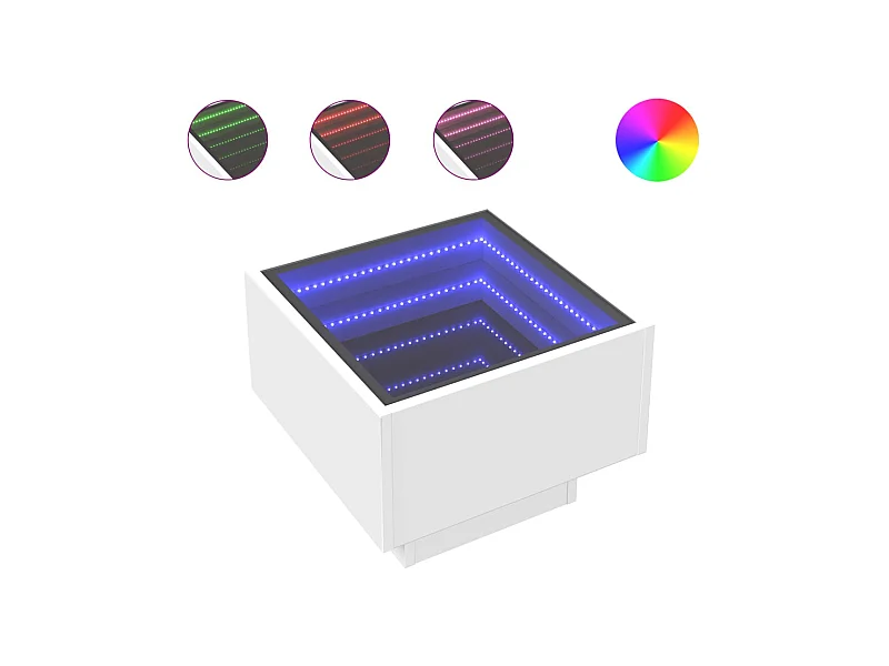 Myrla  Nachtkastje met  LED 40x40x30 cm wit