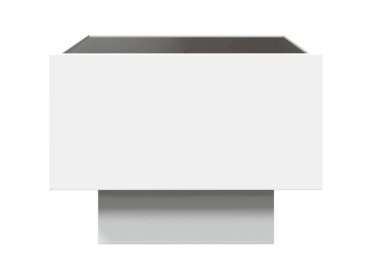 Myrla  Table de chevet avec LED infini blanc 40x40x30 cm