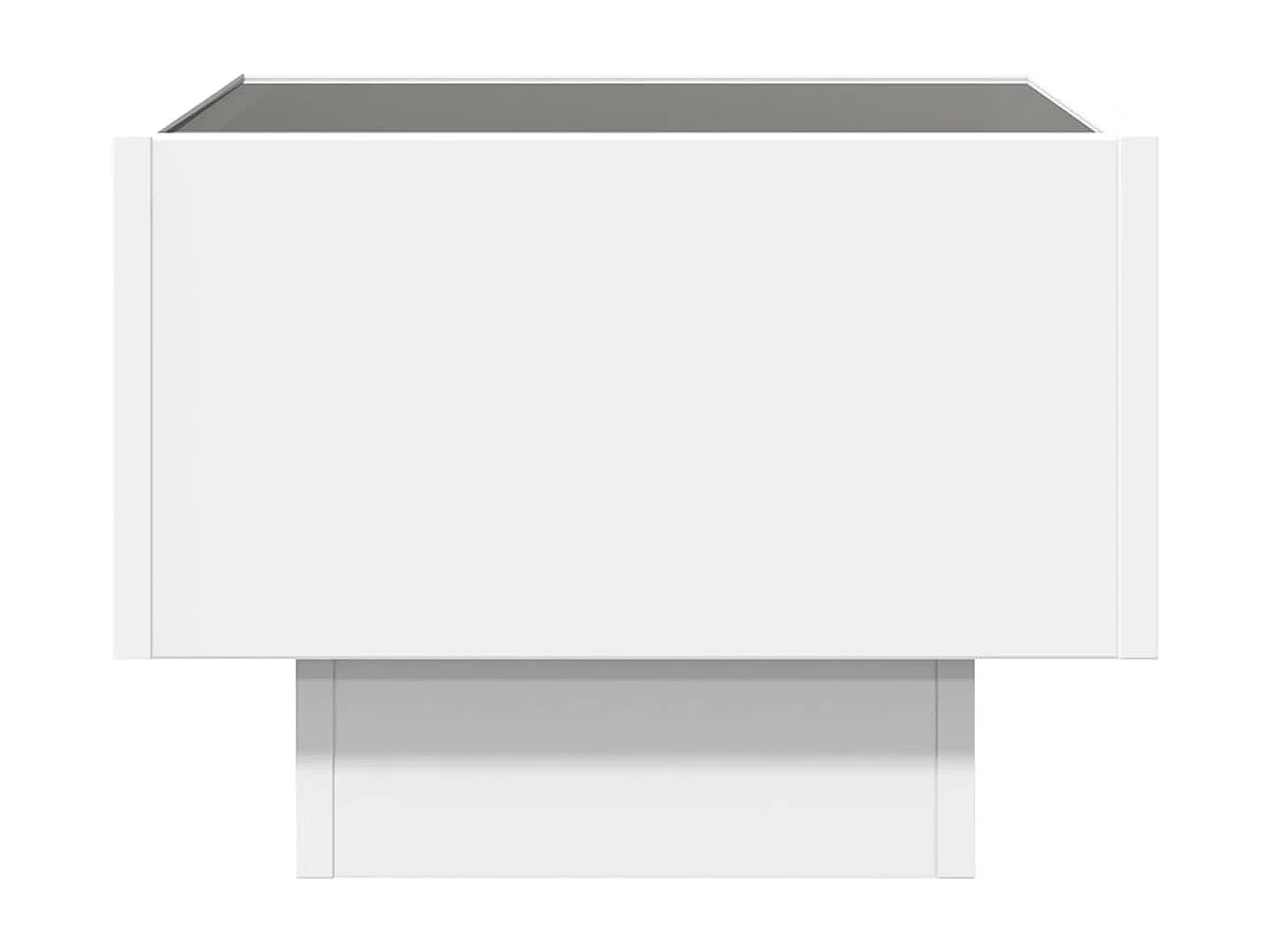 Myrla  Table de chevet avec LED infini blanc 40x40x30 cm