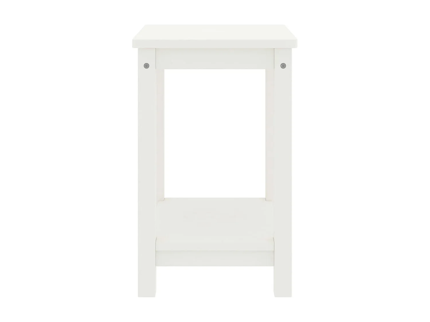 Yasemin  Table de chevet blanc 35x30x47 cm bois de pin massif