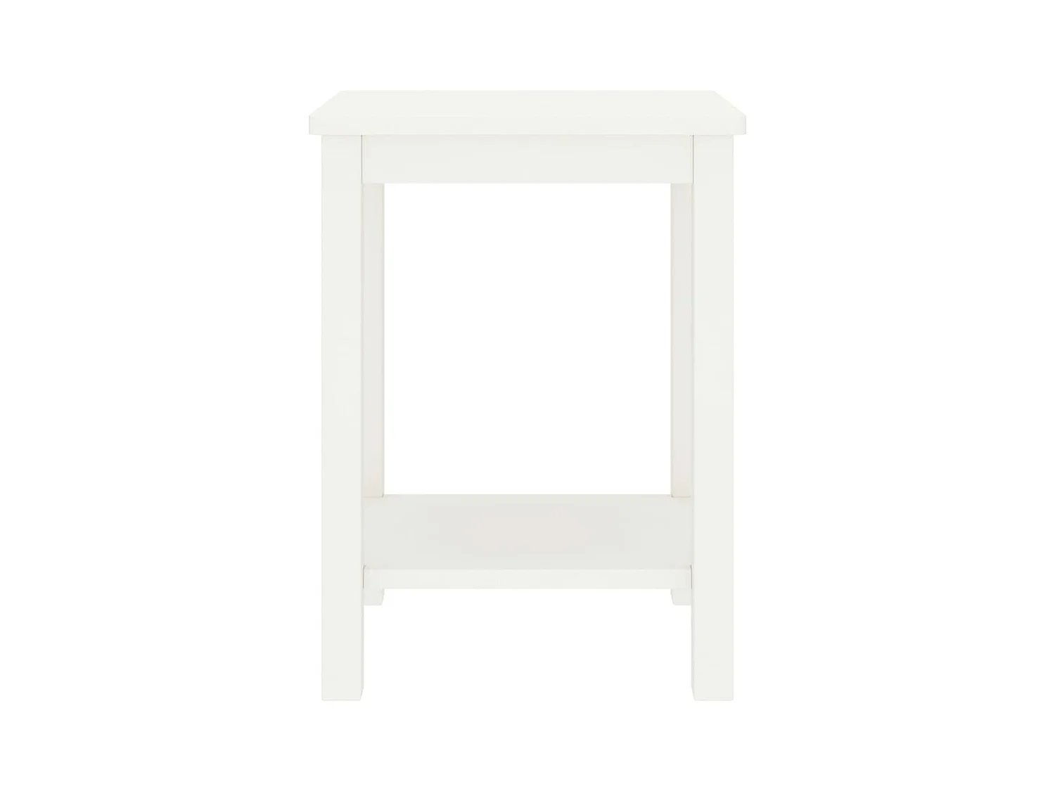 Yasemin  Comodino Bianco 35x30x47 cm in Legno Massello di Pino