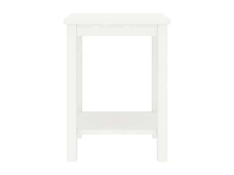 Yasemin  Table de chevet blanc 35x30x47 cm bois de pin massif