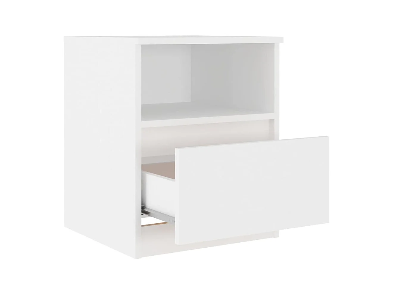 Wouter  Tables de chevet 2 pcs Blanc 40x40x50 cm Aggloméré
