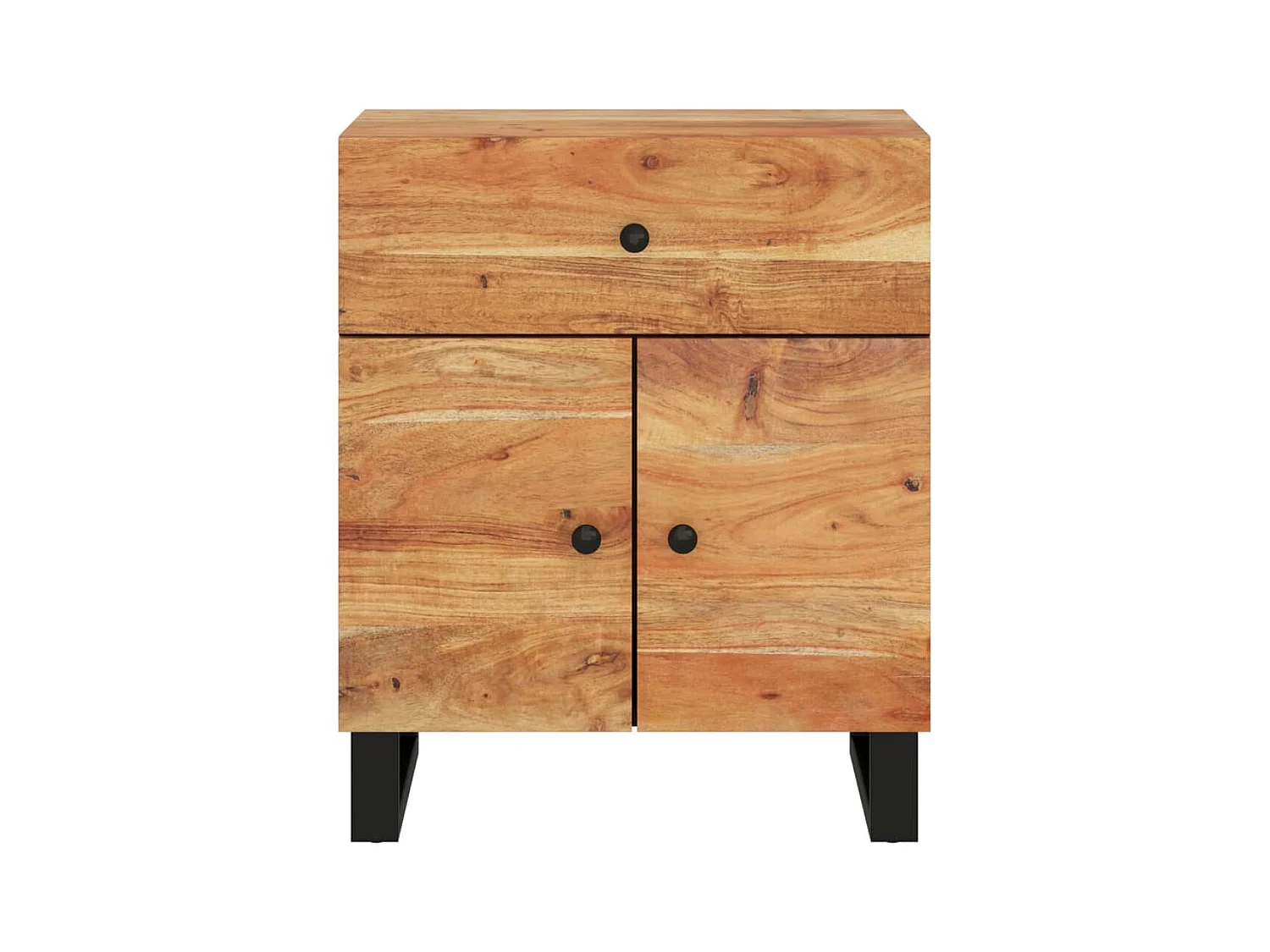 Bondy  Table de chevet 50x33x60cm Bois d'acacia solide et d'ingénierie