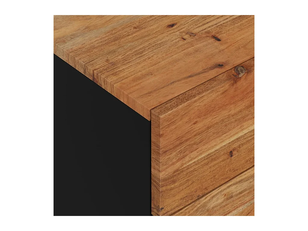 Bondy  Table de chevet 50x33x60cm Bois d'acacia solide et d'ingénierie