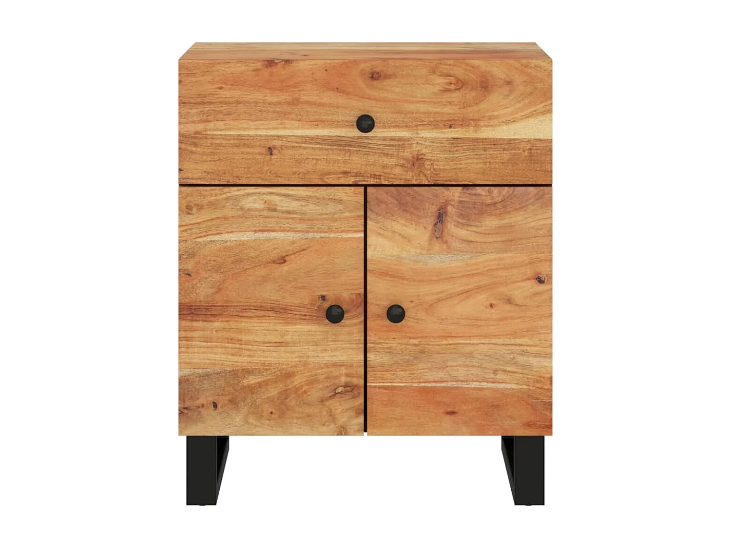 Bondy  Table de chevet 50x33x60cm Bois d'acacia solide et d'ingénierie