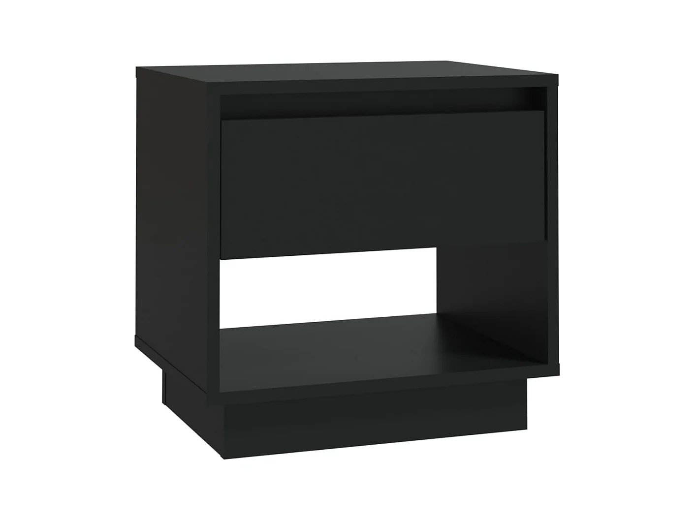 Zalyn  Table de chevet Noir 45x34x44 cm bois d'ingénierie