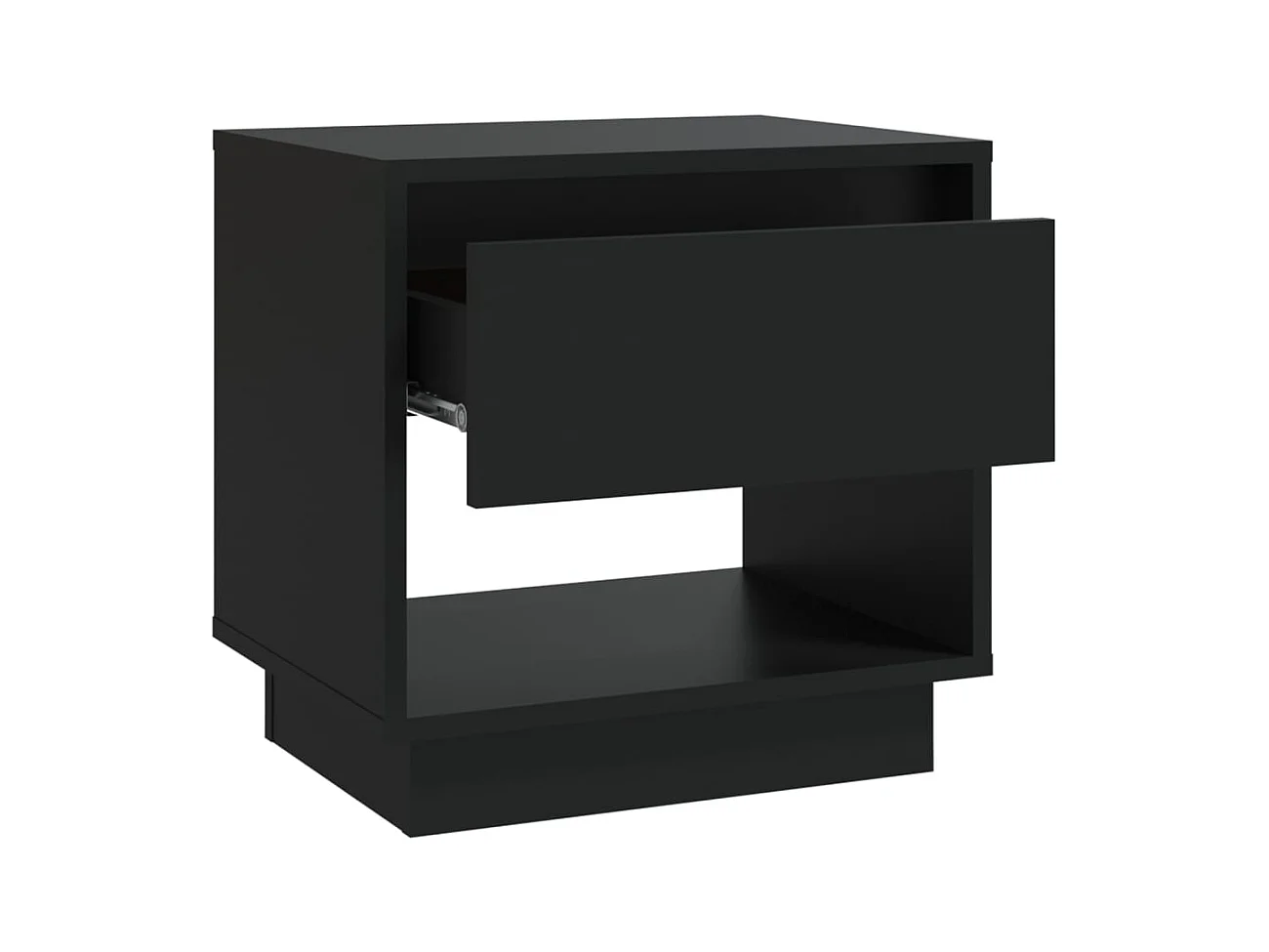 Zalyn  Table de chevet Noir 45x34x44 cm bois d'ingénierie