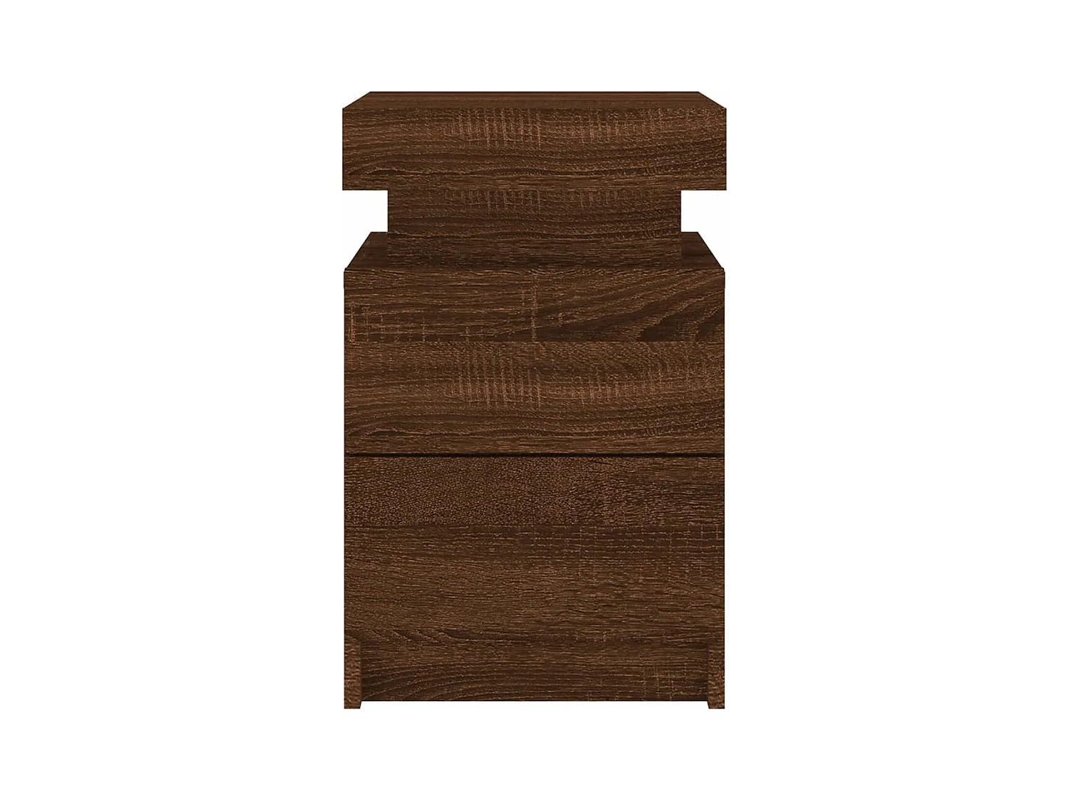 Barry John  Tables de chevet et lumières LED 2 pcs chêne marron 35x39x55 cm