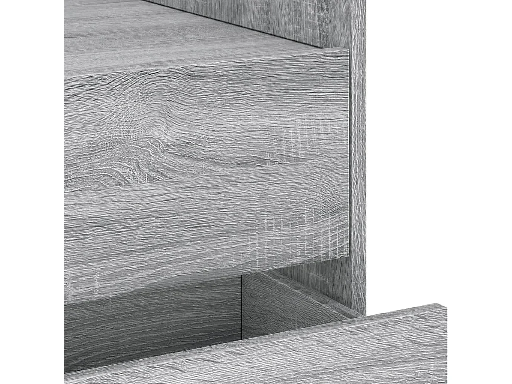 Boher  Table de chevet sonoma gris 45x50x50 cm bois d'ingénierie