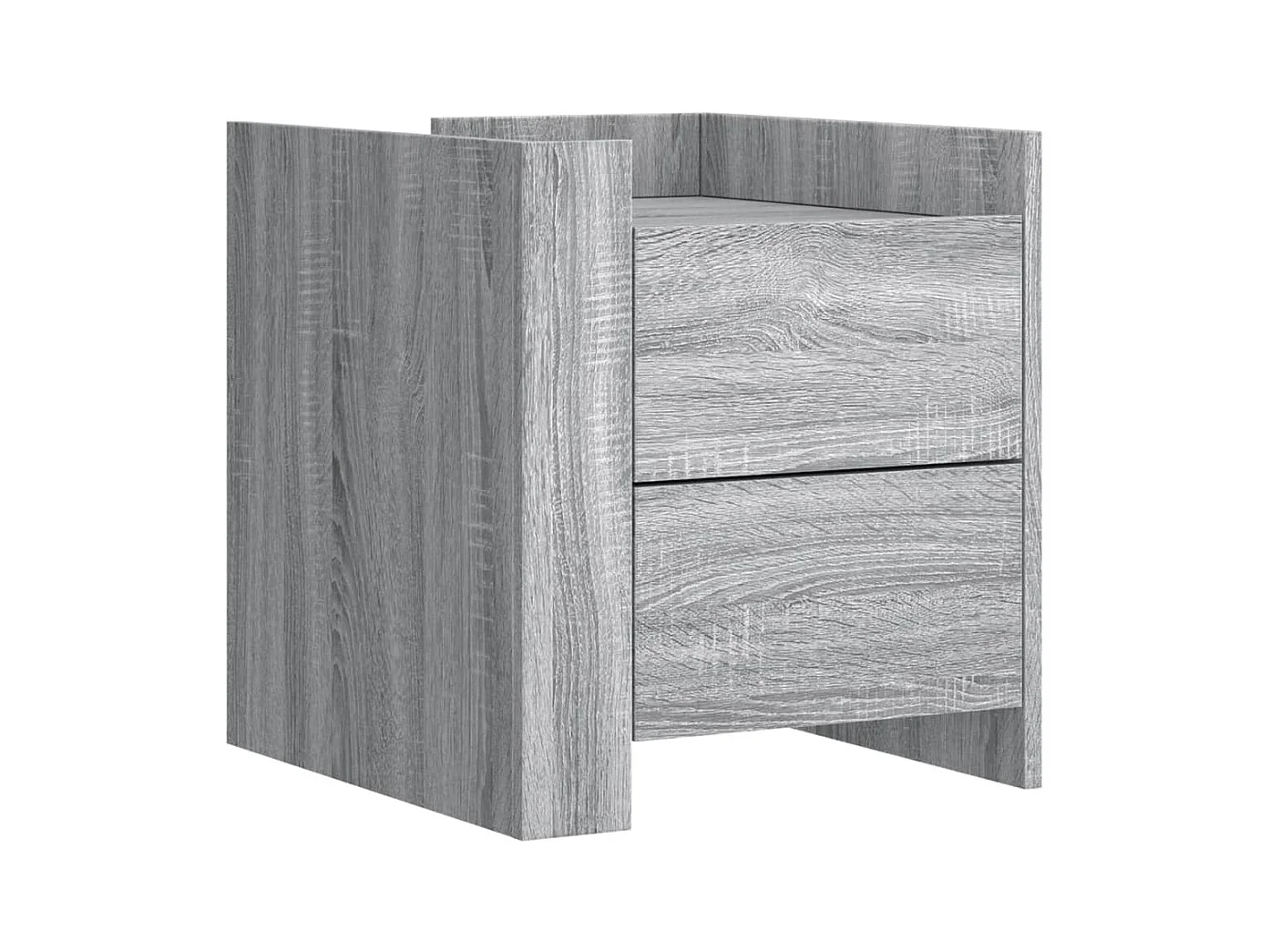Boher  Comodino Grigio Sonoma 45x50x50 cm in Truciolato