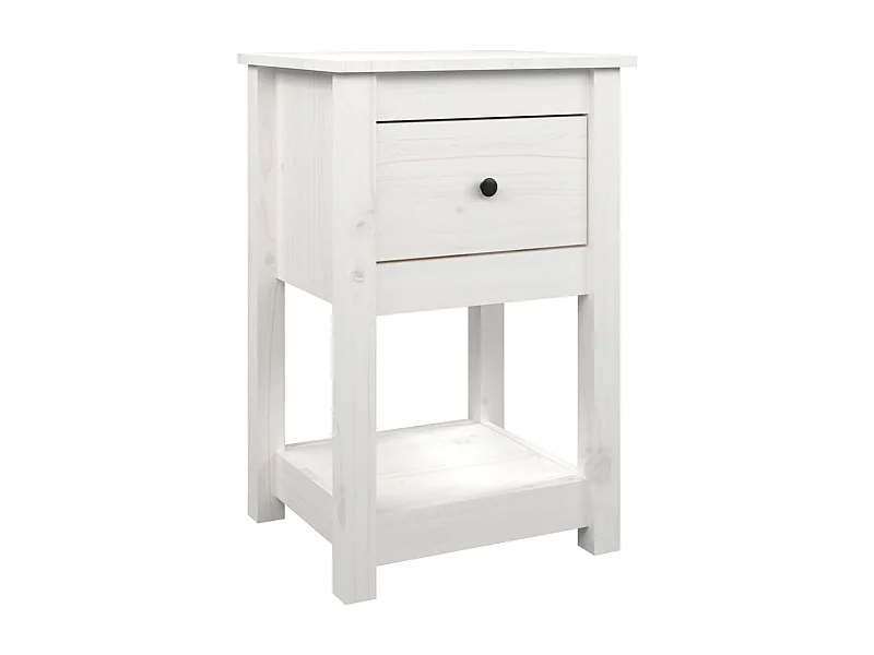 Fourmies  Nachtkastje 40x35x61,5 cm massief grenenhout wit