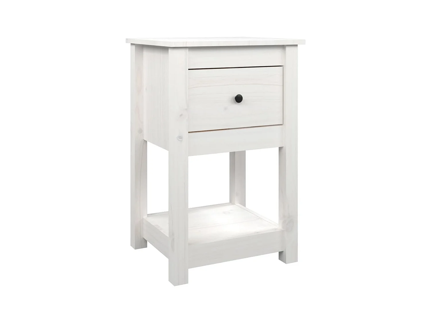 Fourmies  Table de chevet Blanc 40x35x61,5 cm Bois de pin massif